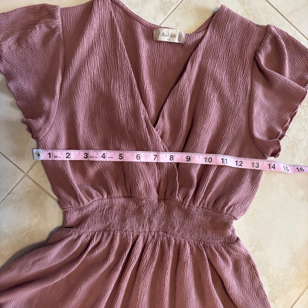 Altar'd State Dusty Rose Milkmaid Short Dress Sz XS - Picture 8 of 12